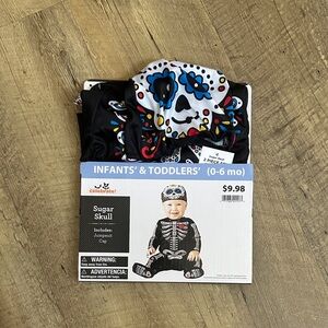 Infant Sugar Skull Costume with Cap